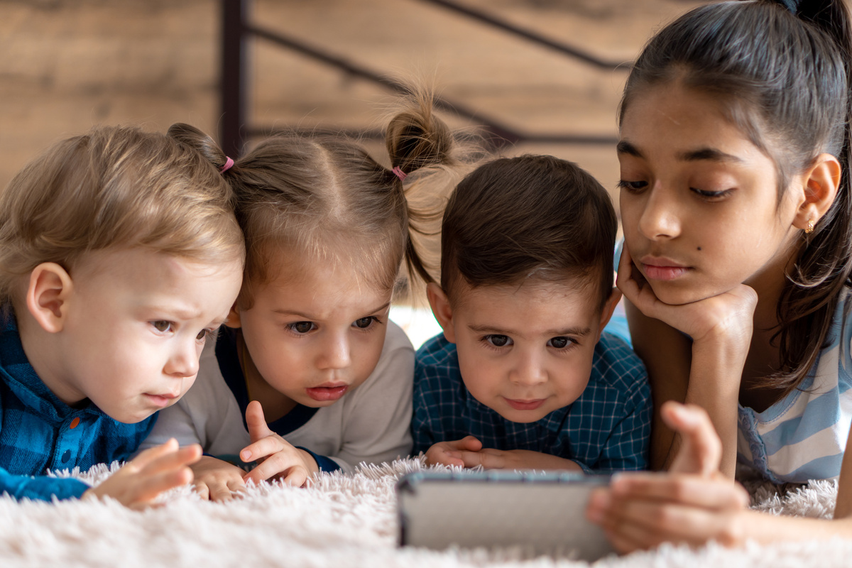 Kids Watching on the Phone