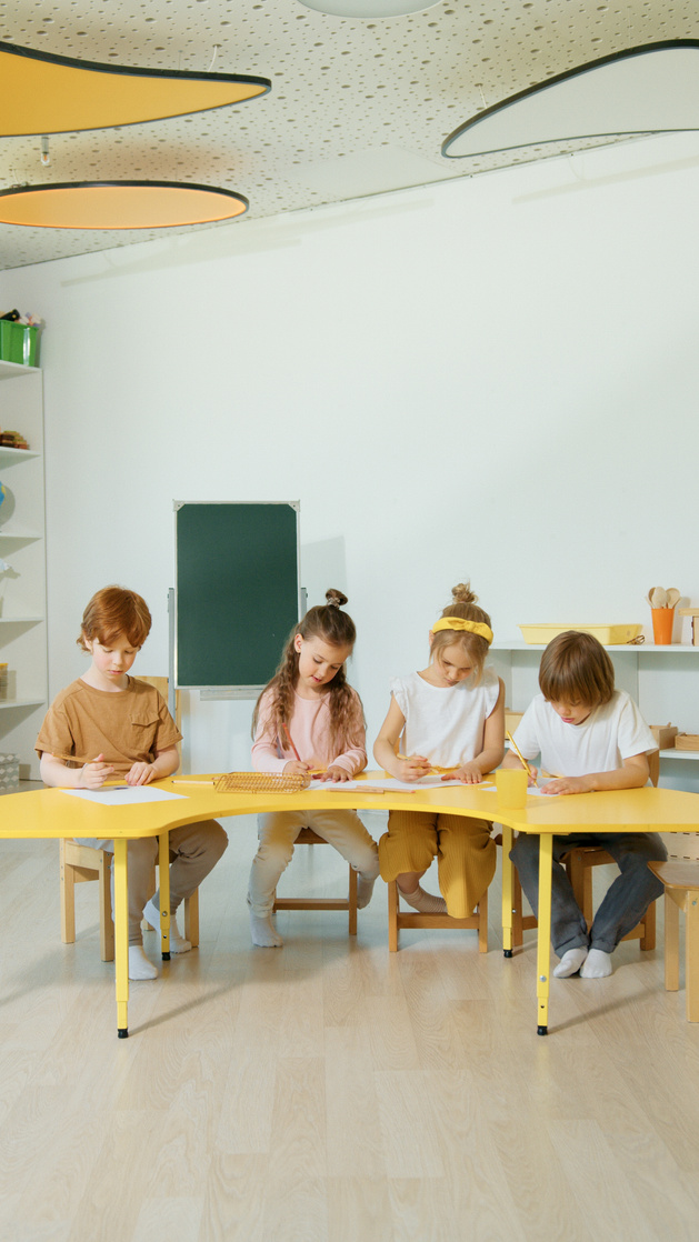 Children Doing Their Schoolwork